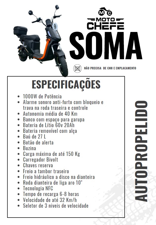 Scooter elétrica SOMA